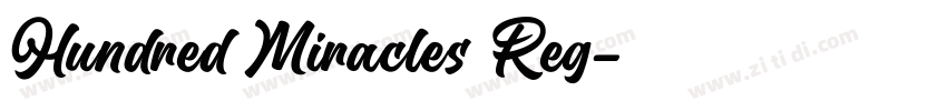 Hundred Miracles Reg字体转换